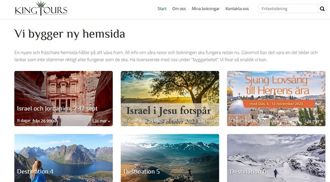 Vi bygger ny hemsida